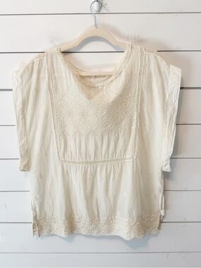 Burning Torch | Women’s Cotton Embroidered/Lace Top Size Small